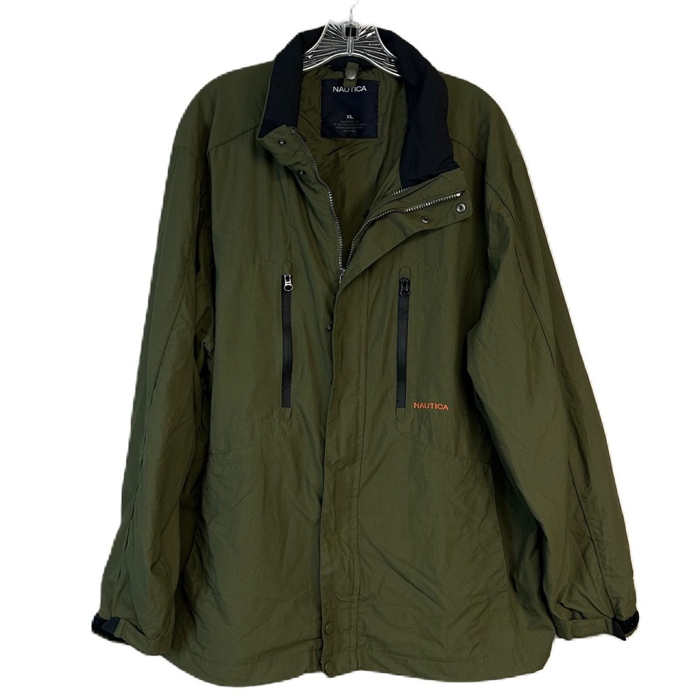 Nautica Windbreaker Jacket Size XL Full Zip Pockets Lightweight Gorpcore Hiking